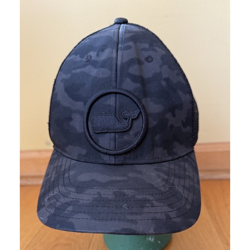 Vineyard Vines Hat Mens Black Camouflage Trucker Mesh Snapback Adjustable